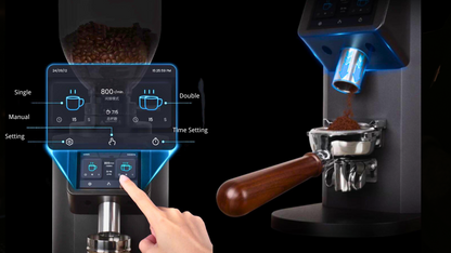 Commercial High Capacity Electrical Coffee Grinder Bean Grinding Machine LCD Touch Control Electric Espresso Grinder
