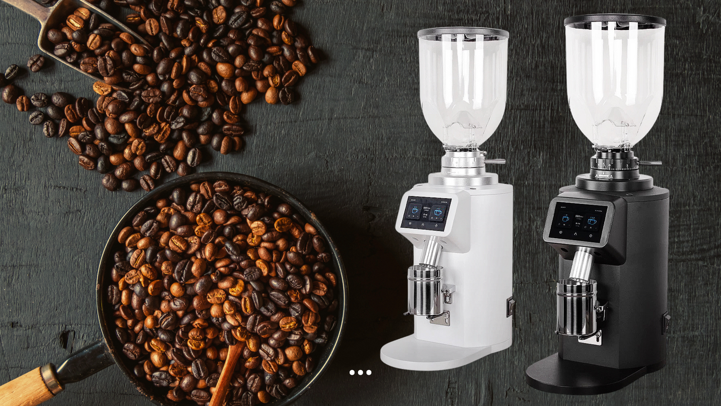 Commercial High Capacity Electrical Coffee Grinder Bean Grinding Machine LCD Touch Control Electric Espresso Grinder
